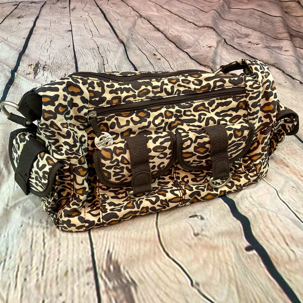 Travelon Cheetah Print Shoulder Bag